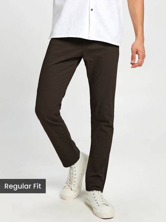 Brown Regular-fit Chino Pants